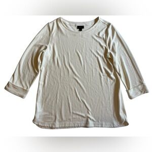 J. Jill Women's Cream Long Sleeve Top